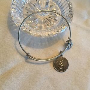 Alex & Ani Silvertone “S” Initial Bracelet